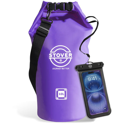 Waterproof Roll Top Dry Bag Backpack with Phone Case for Kayaking & Camping