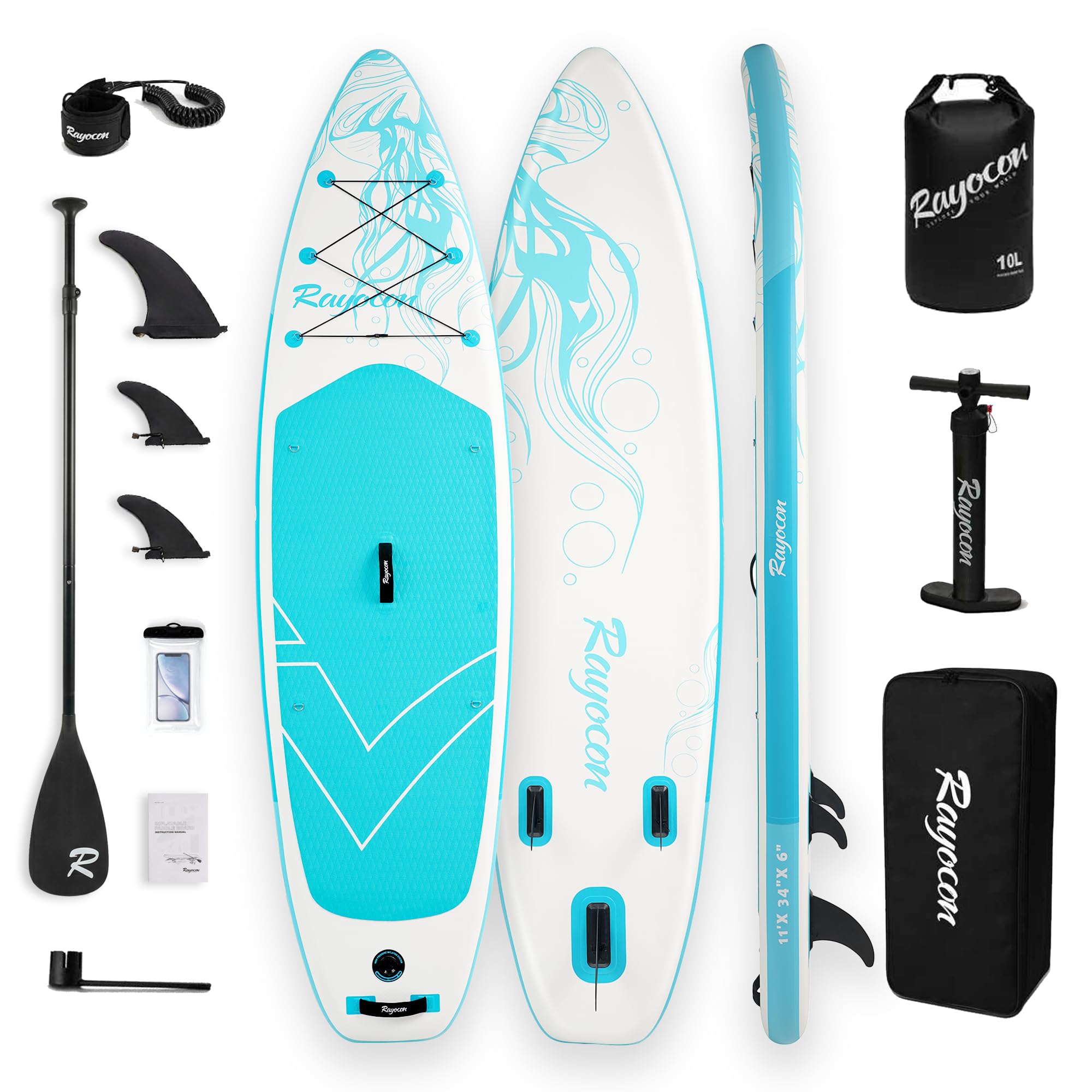 11' Extra Wide Inflatable Stand Up Paddle Board with Accessories