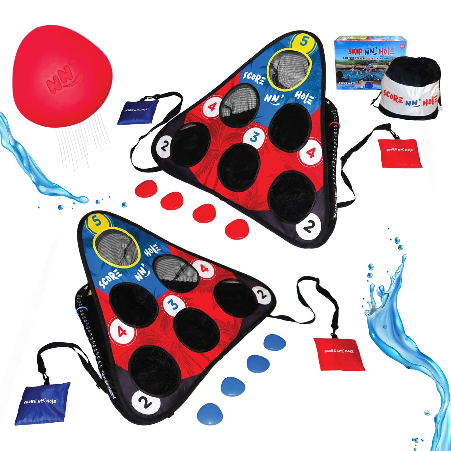 Floating Pool Cornhole Game for Adults & Family Water Fun