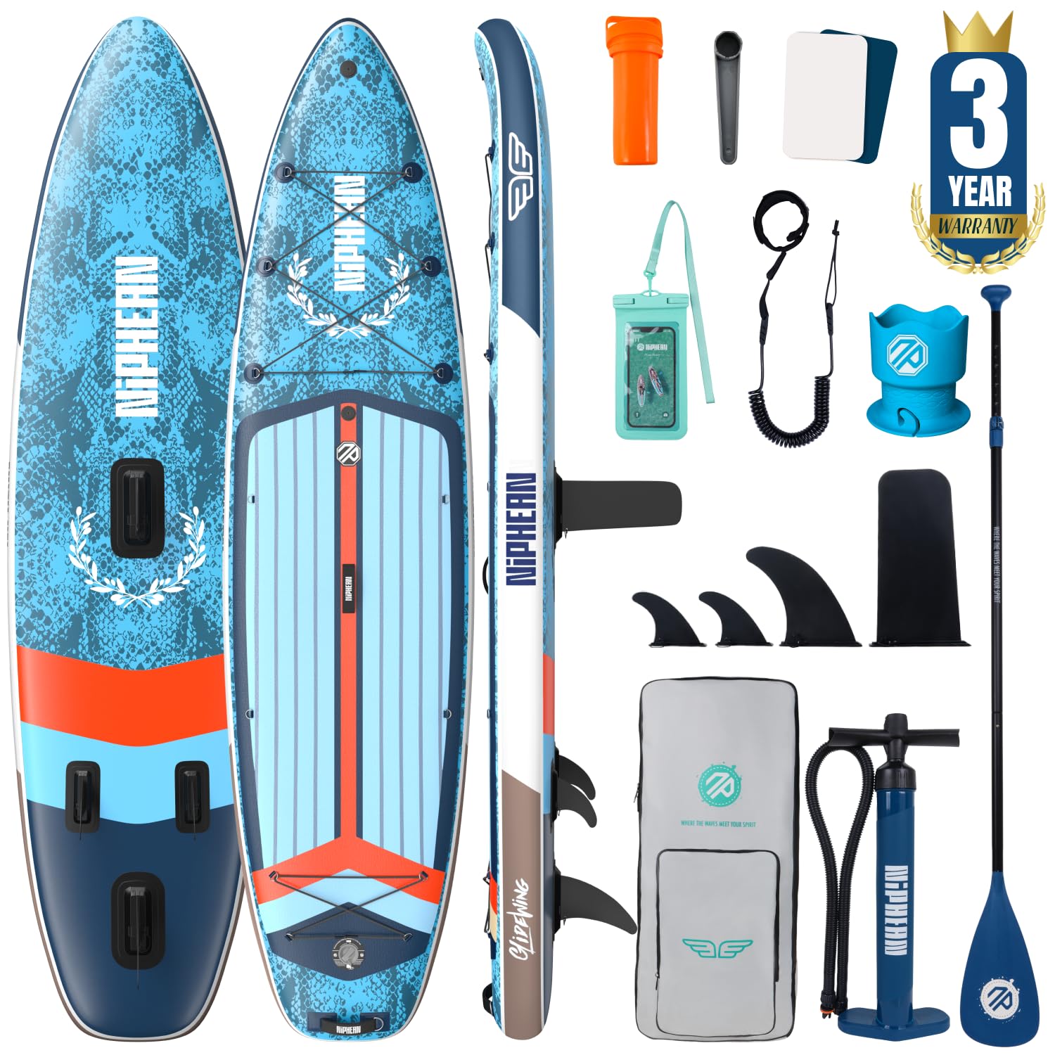 Extra Large Inflatable Paddle Board for Family Use with Accessories