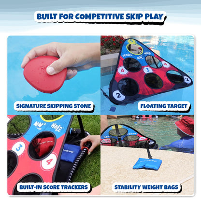 Floating Pool Cornhole Game for Adults & Family Water Fun