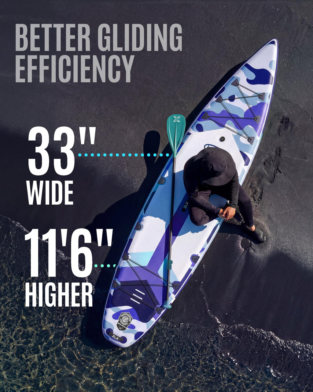 11'6" Inflatable Stand Up Paddle Board for Beginners with Accessories
