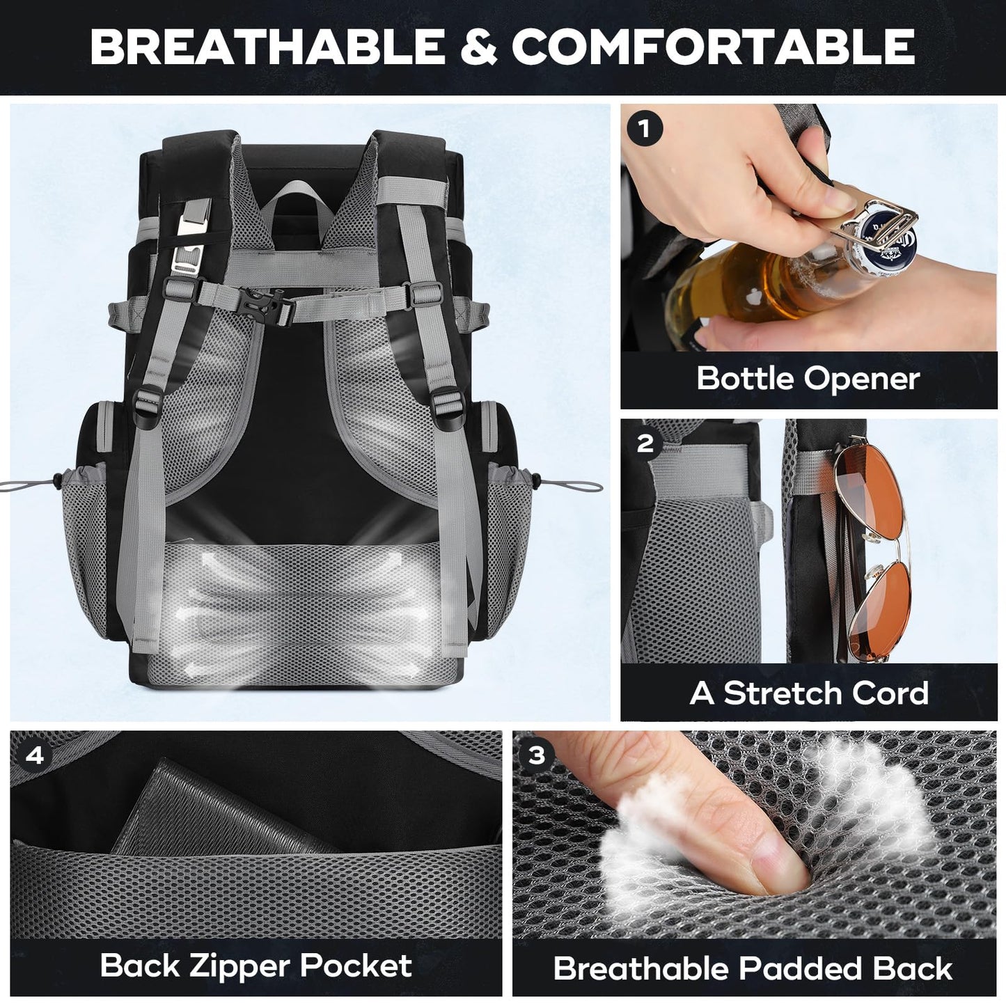 Maelstrom 35/50 Can Insulated Backpack Cooler, Leakproof Soft Lunch Ice Bag