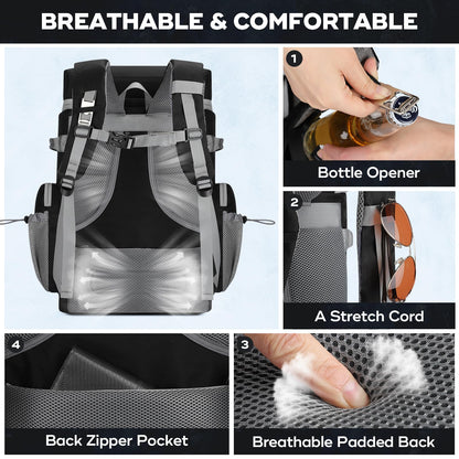 Maelstrom 35/50 Can Insulated Backpack Cooler, Leakproof Soft Lunch Ice Bag
