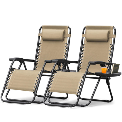 Adjustable Zero Gravity Folding Lounge Chair for Outdoor Relaxation