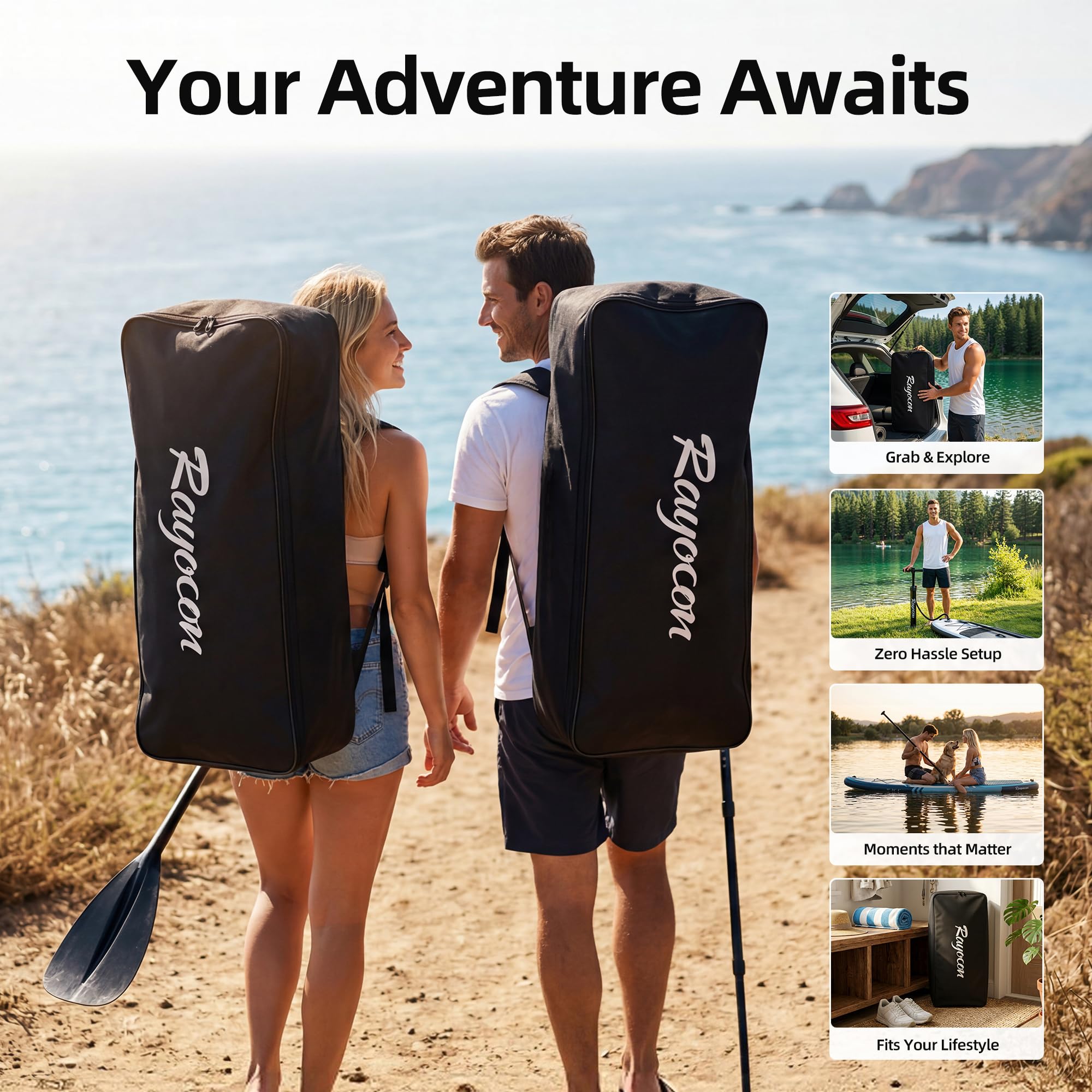 11' Extra Wide Inflatable Stand Up Paddle Board with Accessories