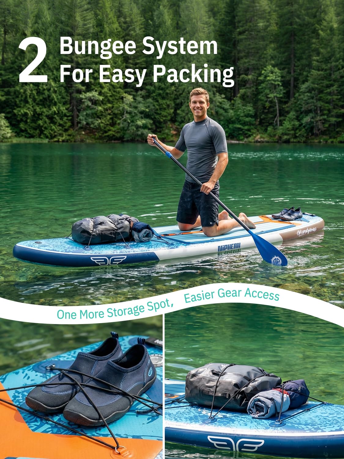 Extra Large Inflatable Paddle Board for Family Use with Accessories
