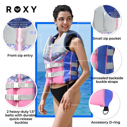 USCG Approved Lightweight Life Jacket for Women & Watersports Activities