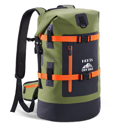 40L Waterproof Dry Bag Backpack with Roll Top Design for Kayaking & Outdoor Travel