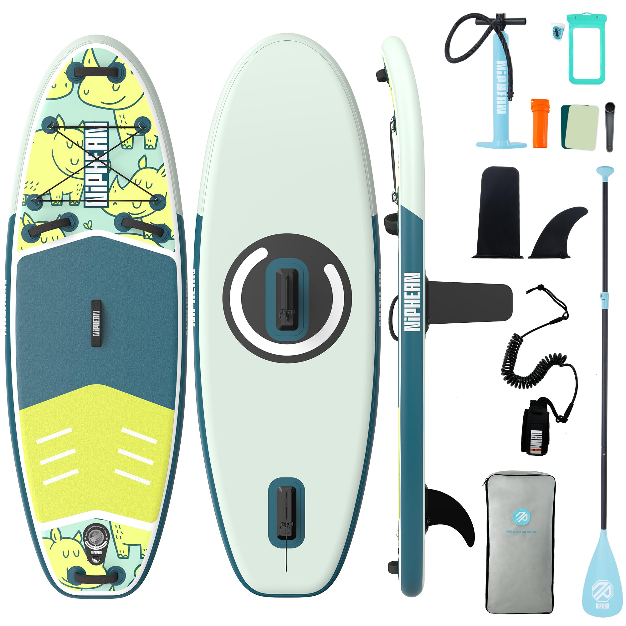 Extra Large Inflatable Paddle Board for Family Use with Accessories