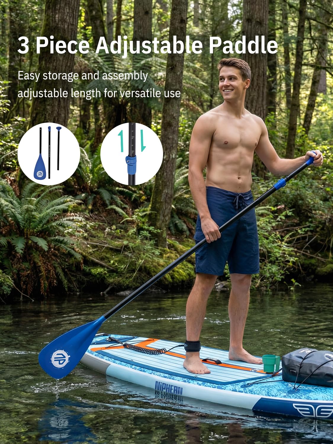 Extra Large Inflatable Paddle Board for Family Use with Accessories