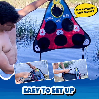 Floating Pool Cornhole Game for Adults & Family Water Fun