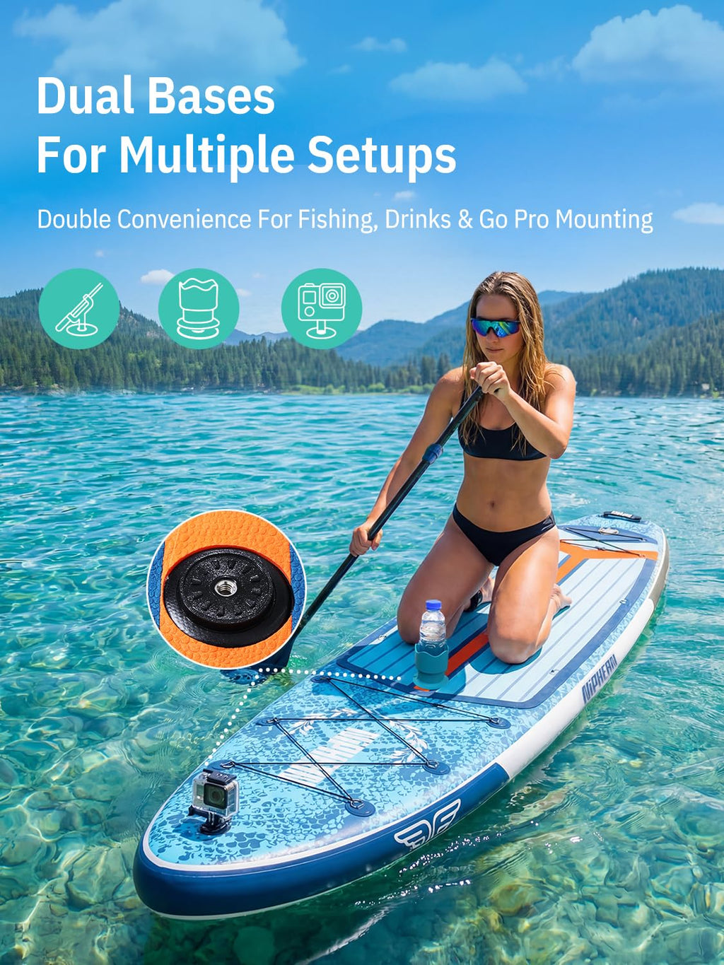 Extra Large Inflatable Paddle Board for Family Use with Accessories