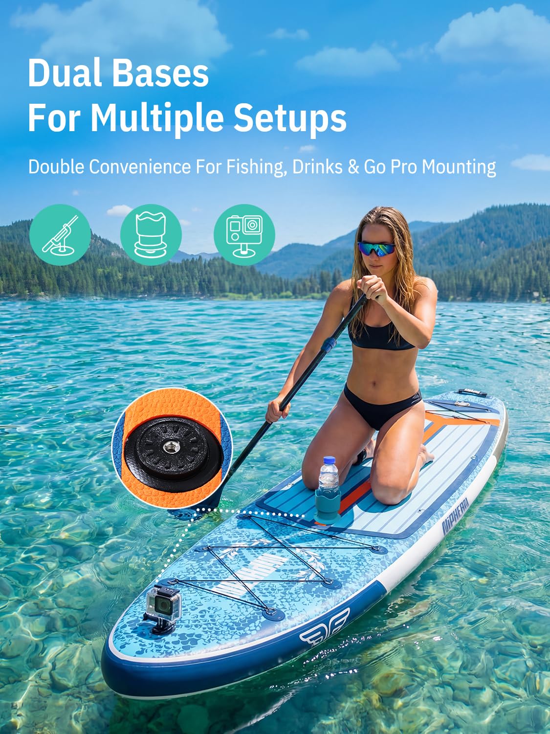 Extra Large Inflatable Paddle Board for Family Use with Accessories