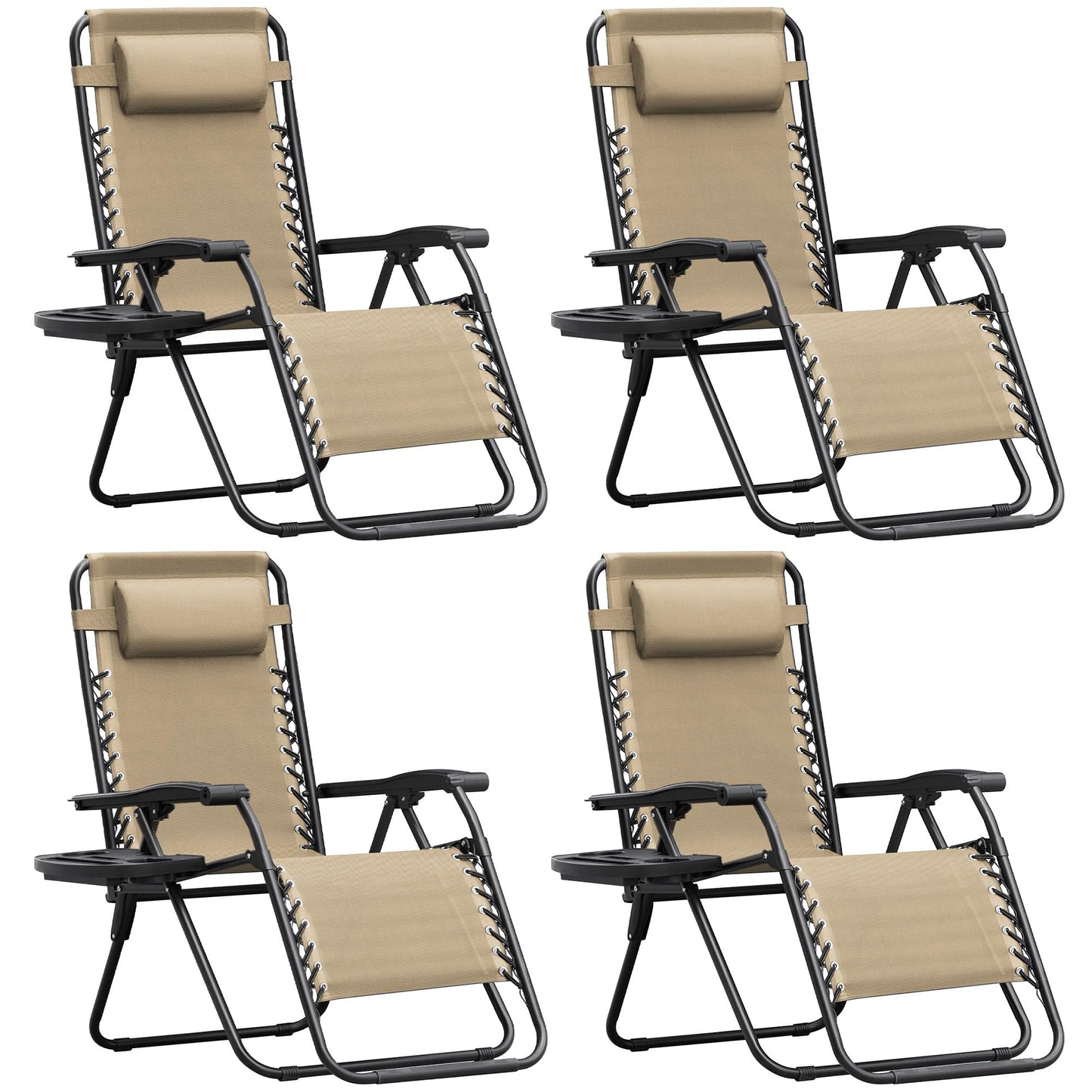 Adjustable Zero Gravity Folding Lounge Chair for Outdoor Relaxation