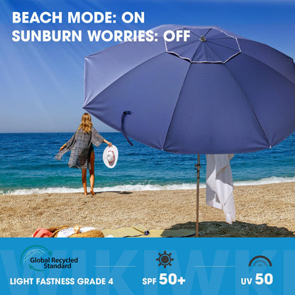 wikiwiki 7ft Beach Umbrella with Sand Anchor & Tilt