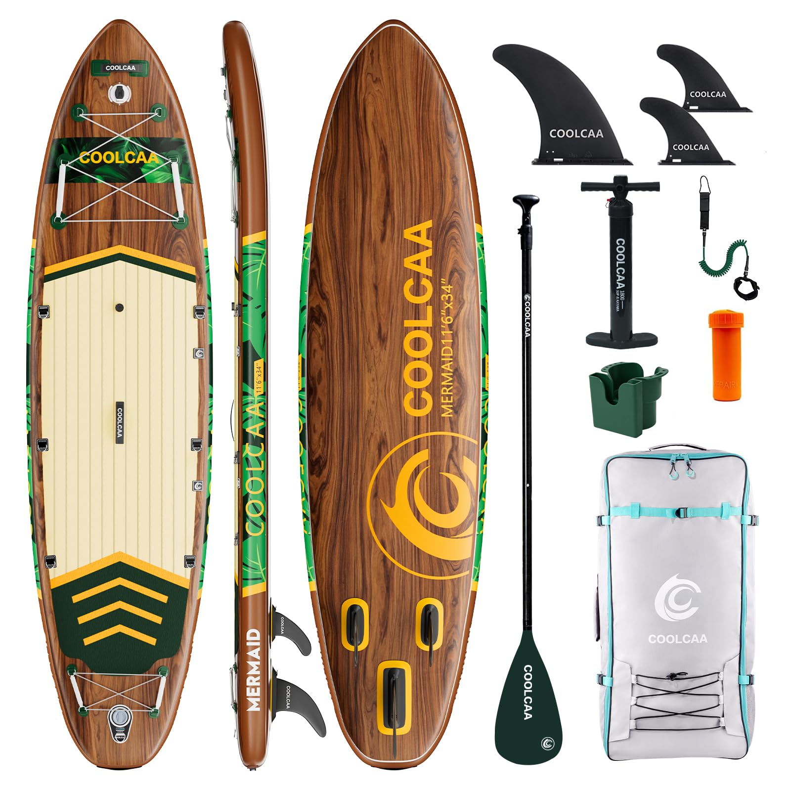 Extra Wide Inflatable Paddle Board for Family, Beginners & Fishing Use