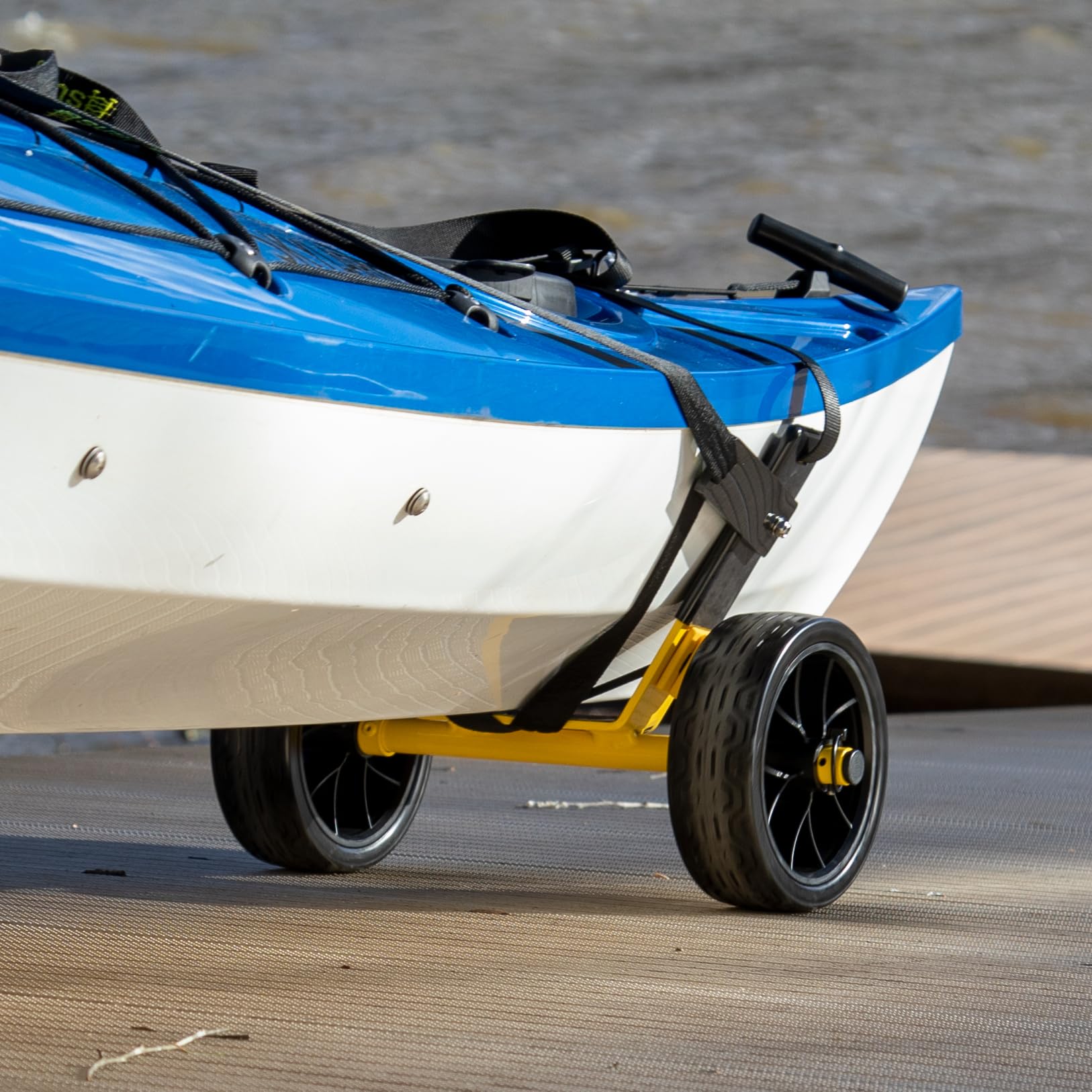 Kayak Canoe Transport Cart with Straps and Lightweight Aluminum Frame