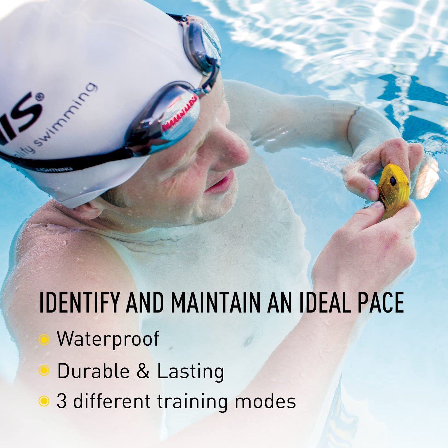 Waterproof Swim Tempo Trainer with Adjustable Stroke Rhythm Modes