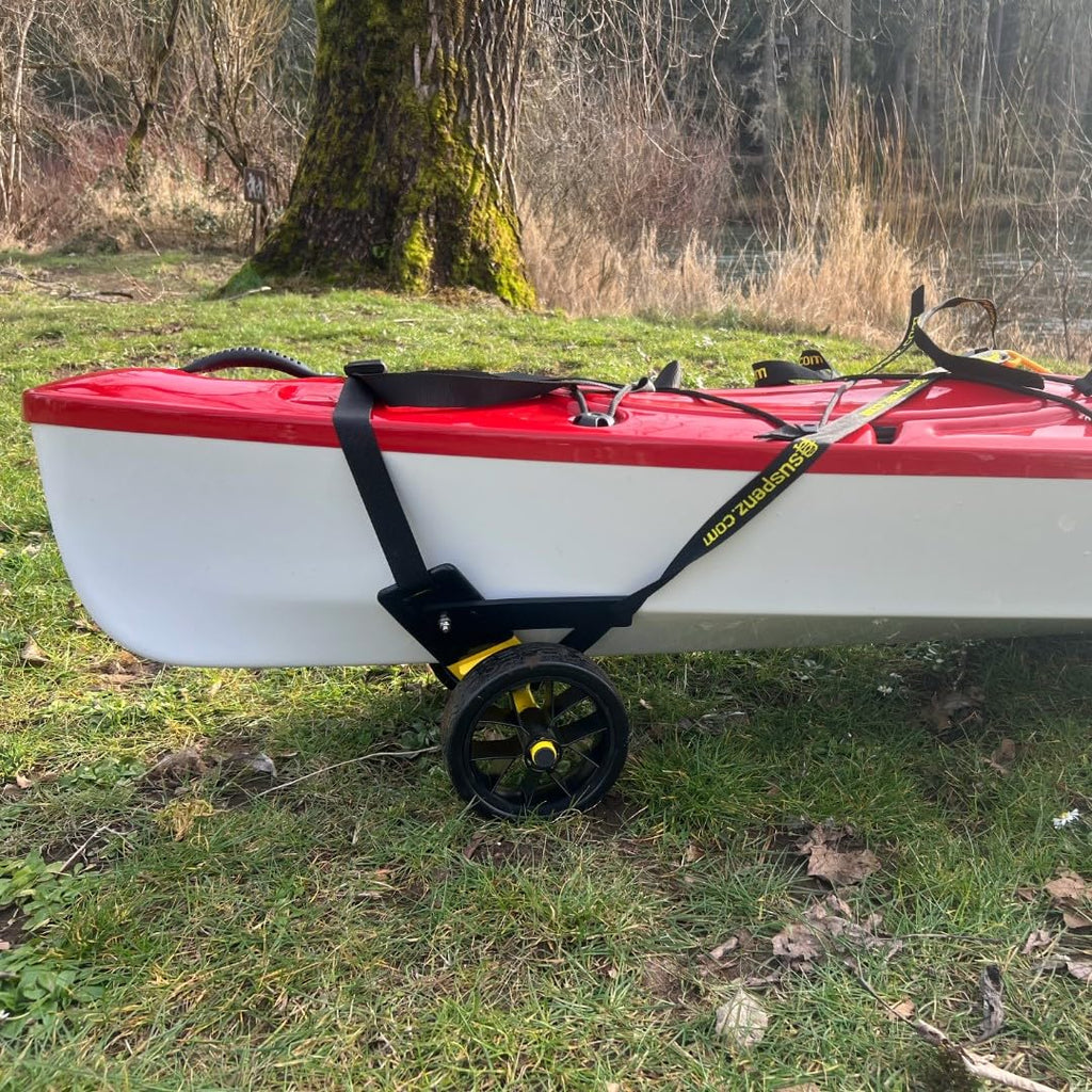 Kayak Canoe Transport Cart with Straps and Lightweight Aluminum Frame