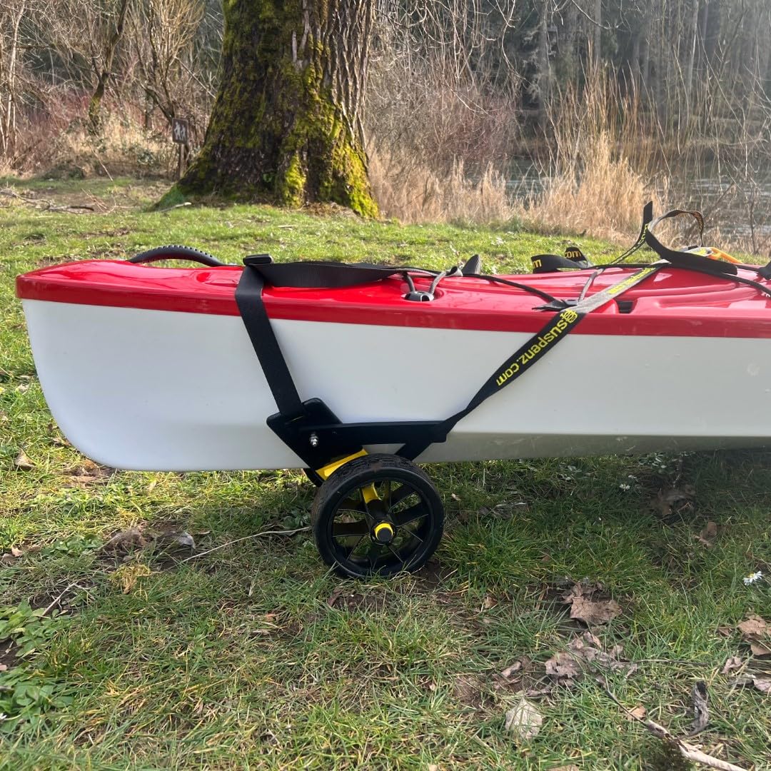 Kayak Canoe Transport Cart with Straps and Lightweight Aluminum Frame