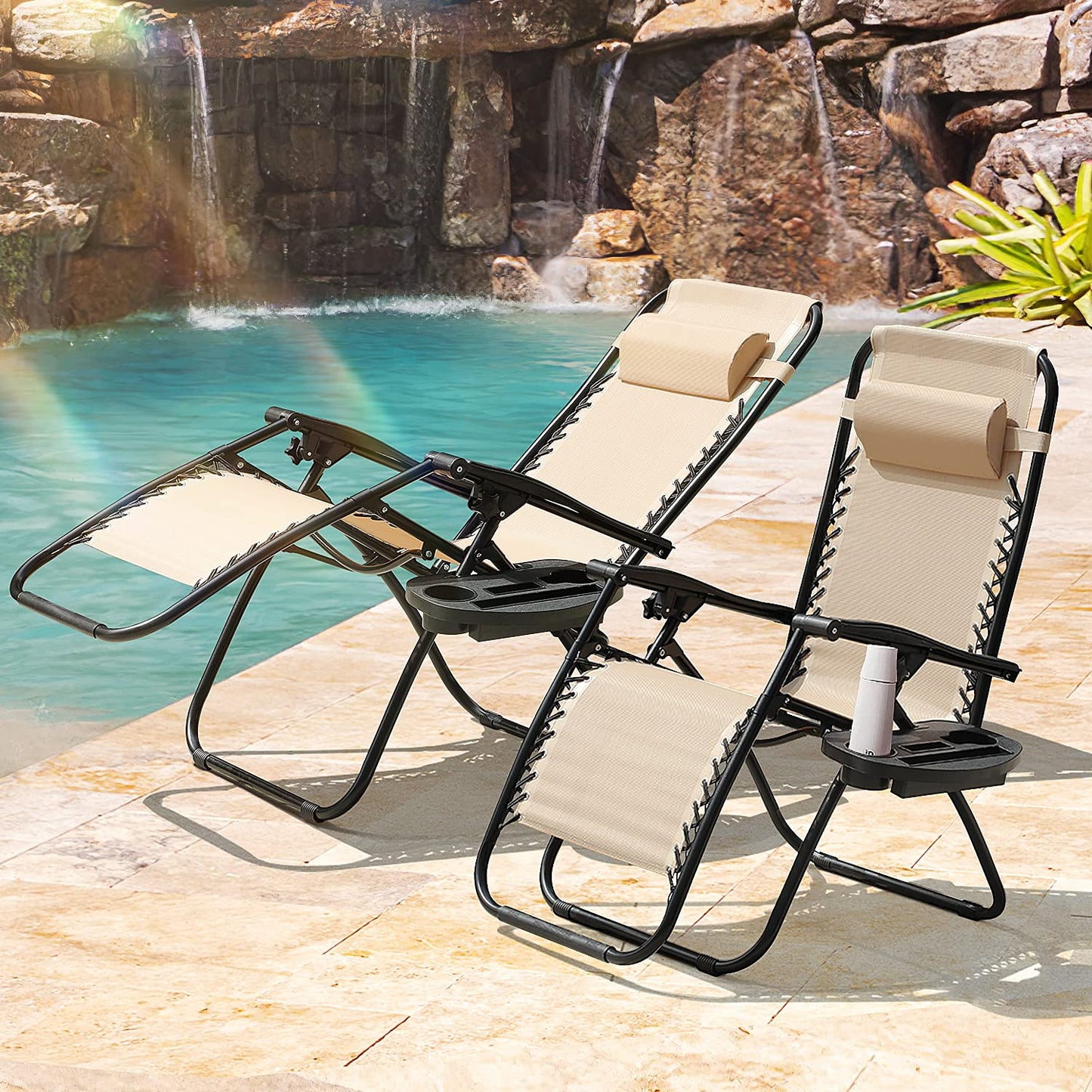 Adjustable Zero Gravity Folding Lounge Chair for Outdoor Relaxation