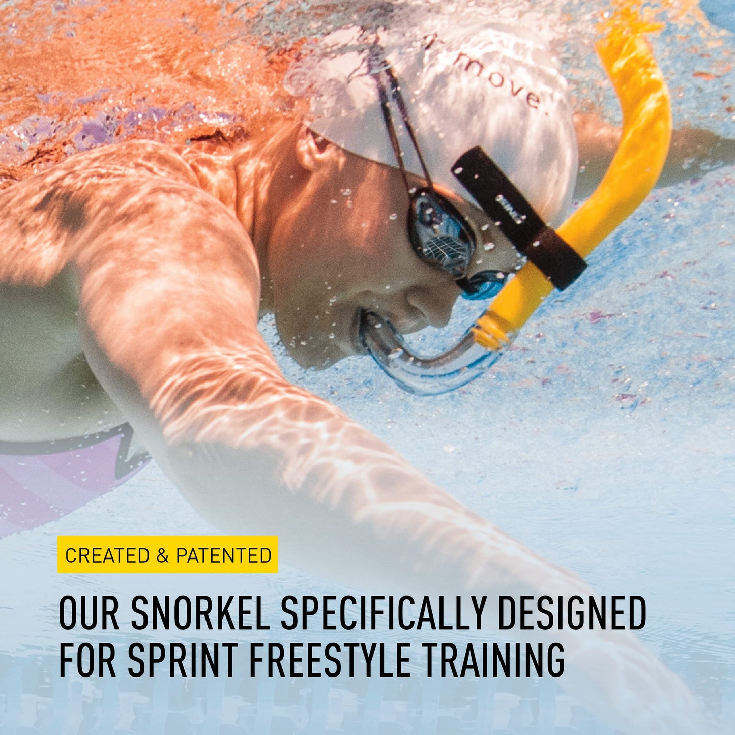 Freestyle Center Mount Swim Snorkel for Adults with Training Design