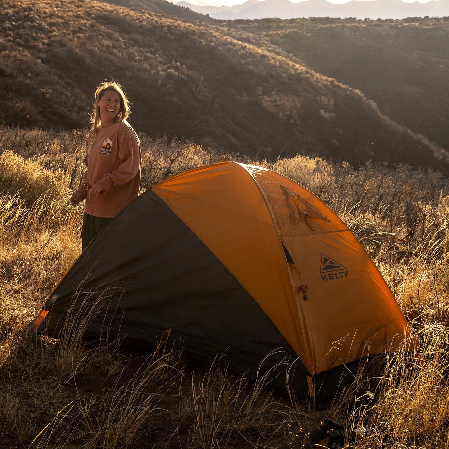 3-Season Backpacking Tent with Aluminum Pole Frame and Vestibule