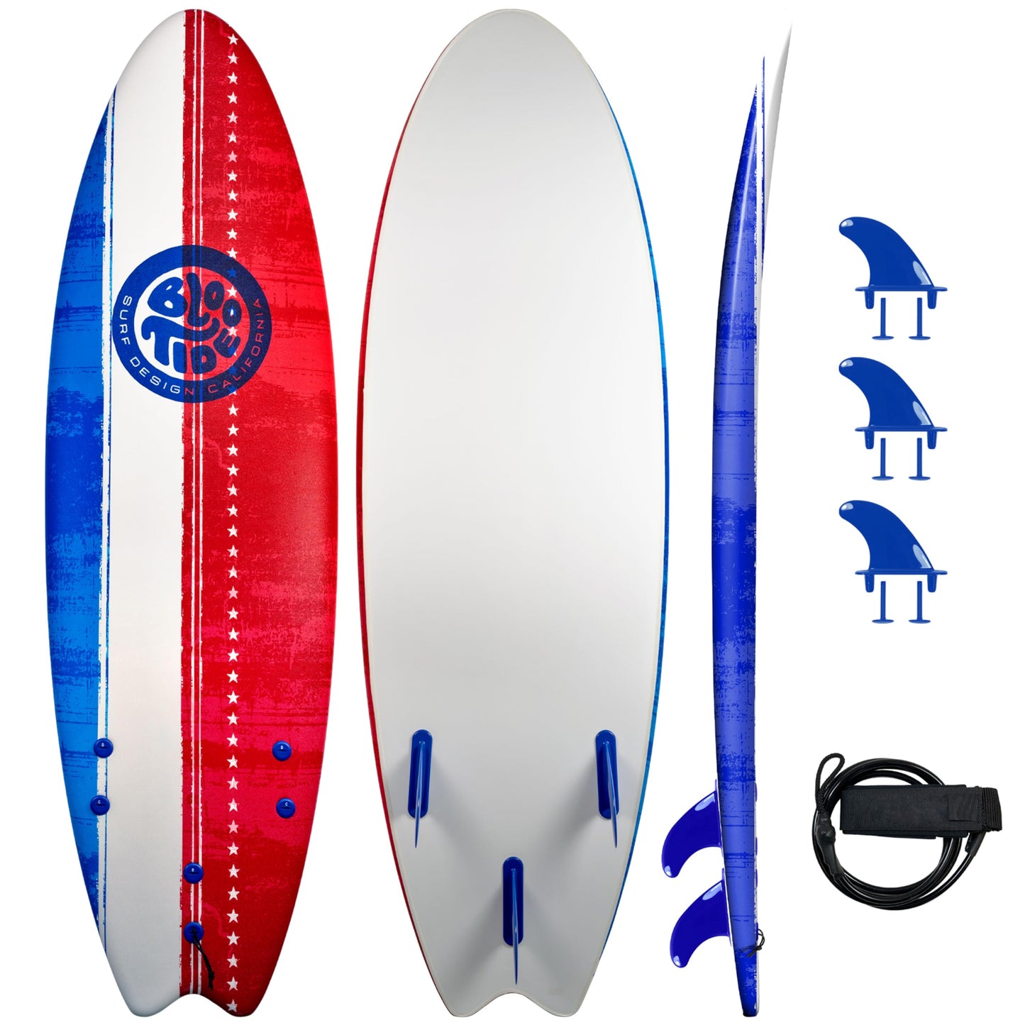 Bloo Tide 6’ Swallow Tail Soft Surfboard