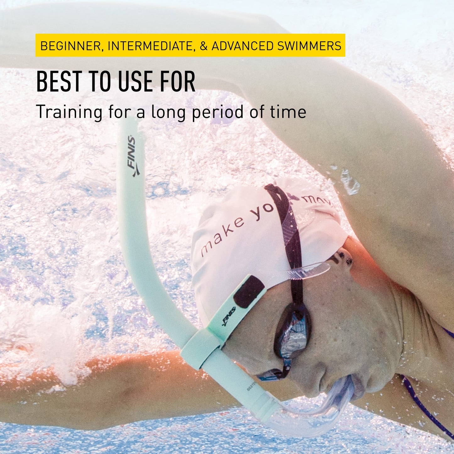 Center Mount Swim Snorkel for Adults with Adjustable Fit Training Design