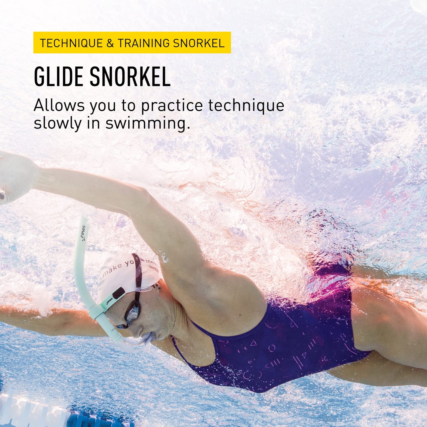 Center Mount Swim Snorkel for Adults with Adjustable Fit Training Design