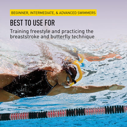Freestyle Center Mount Swim Snorkel for Adults with Training Design