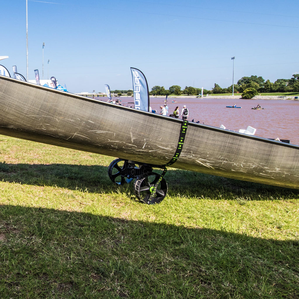 Foldable Kayak Cart Dolly with Puncture-Free Wheels and Heavy Duty Frame