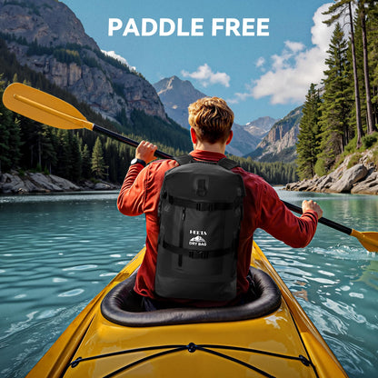 40L Waterproof Dry Bag Backpack with Roll Top Design for Kayaking & Outdoor Travel