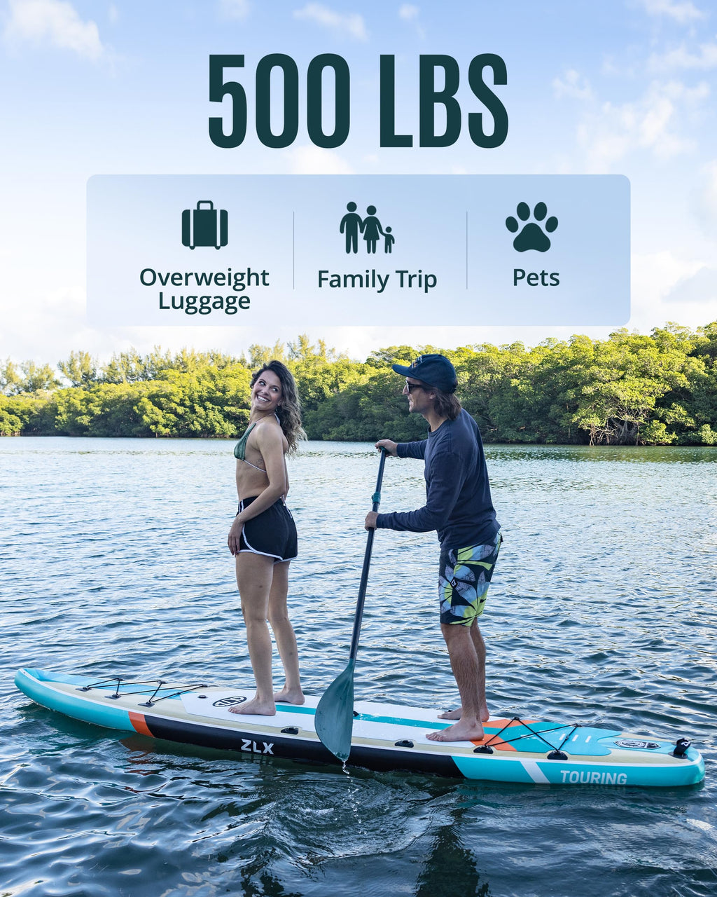 11'6" Inflatable Stand Up Paddle Board for Beginners with Accessories
