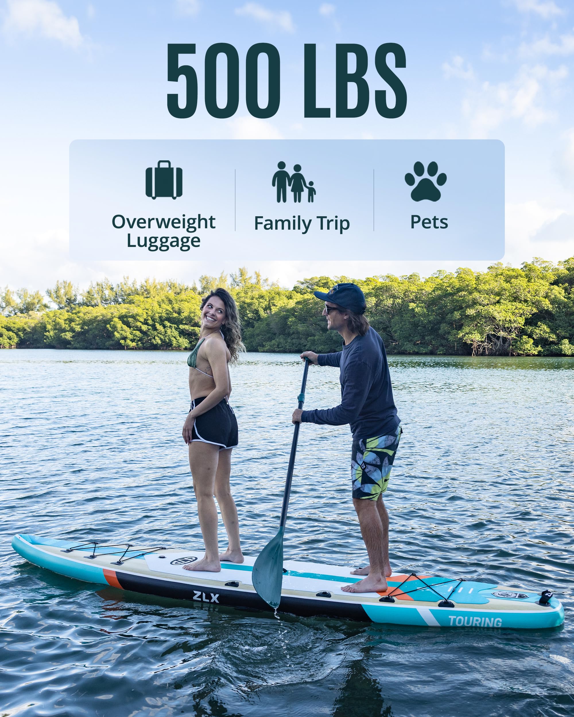 11'6" Inflatable Stand Up Paddle Board for Beginners with Accessories