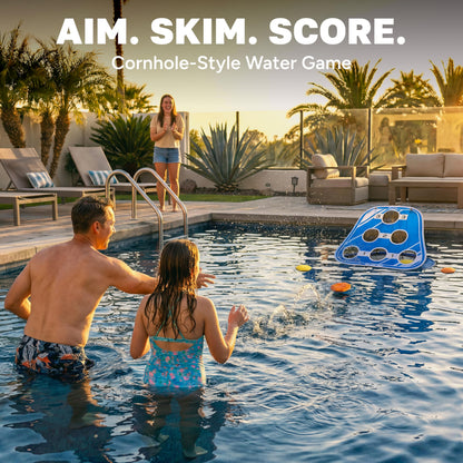 Floating Pool Cornhole Game for Adults & Family Water Fun