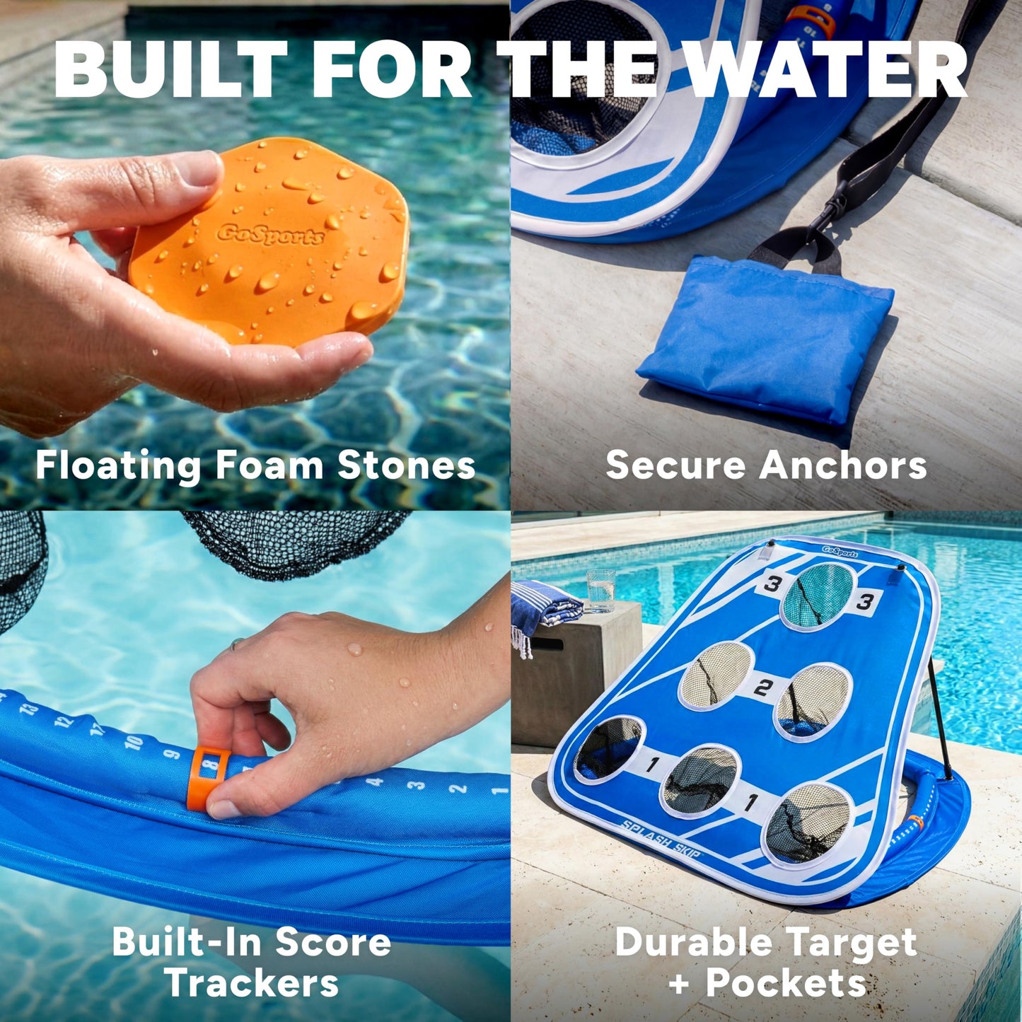 Floating Pool Cornhole Game for Adults & Family Water Fun